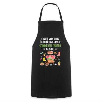 Garten Lustiger Spruch Hobby Gärtner Geschenkidee - Kochschürze - Schwarz - Vorne - AI Model Male 185 dark (185cm)