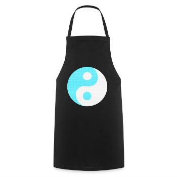 chinesische tradition, chinesisches Yin und Yang - Kochschürze - Schwarz - Vorne - AI Model Male 185 dark (185cm)