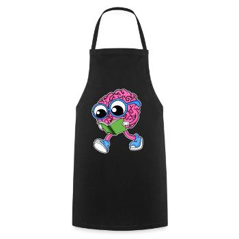 Lecture du cerveau - Tablier de cuisine - noir - Devant - AI Model Male 185 dark (185cm)