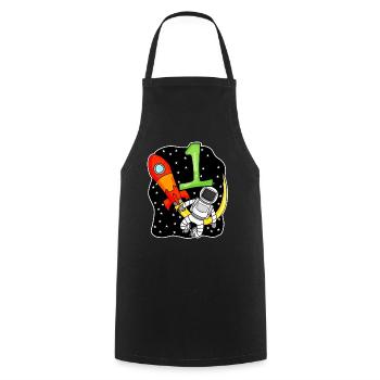 1 year old Young astronaut - Cooking Apron - black - Front - AI Model Male 185 dark (185cm)
