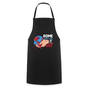 Global Warming Some Don't Like It Hot Environment - Cooking Apron - black - Front - AI Model Male 185 dark (185cm)