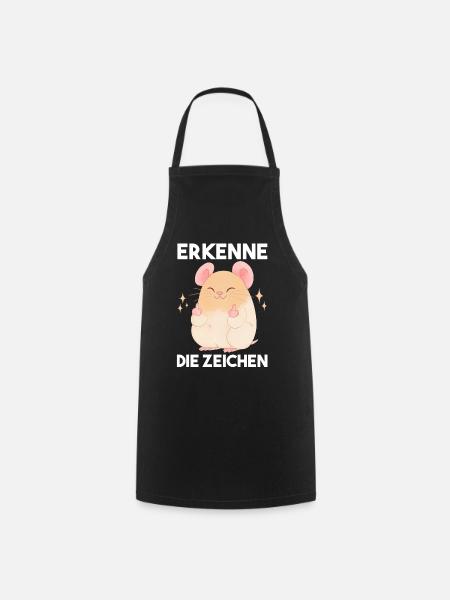 Erkenne Die Zeichen Hamster - Kochschürze - Schwarz
