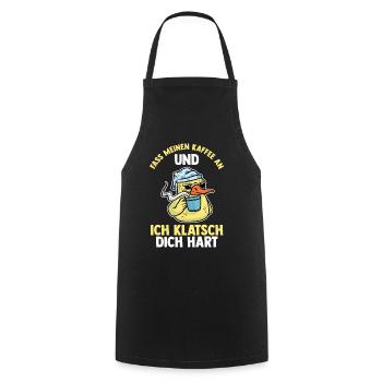 Fass Meinen Kaffee An Und Ich Klatsch Dich Hart En - Kochschürze - Schwarz - Vorne - AI Model Male 185 dark (185cm)
