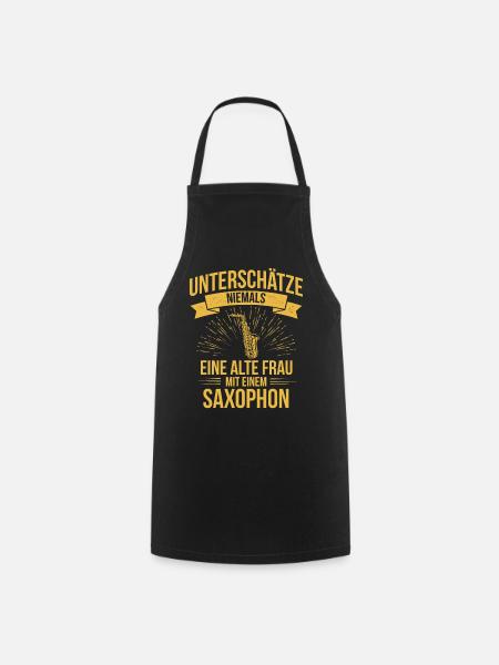 Saxophon Saxophonspieler Saxophonist - Kochschürze - Schwarz