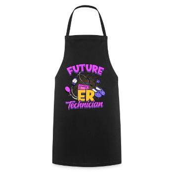 Emergency Department Nurse Hospital Hospitals - Cooking Apron - black - Front - AI Model Male 185 dark (185cm)