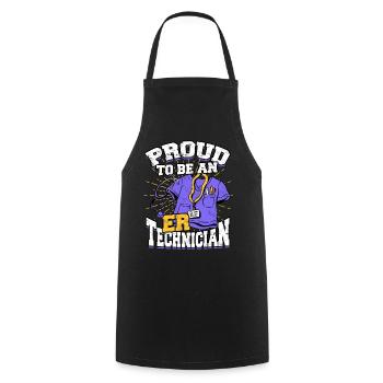 Emergency Department Nurse Hospital Hospitals - Cooking Apron - black - Front - AI Model Male 185 dark (185cm)