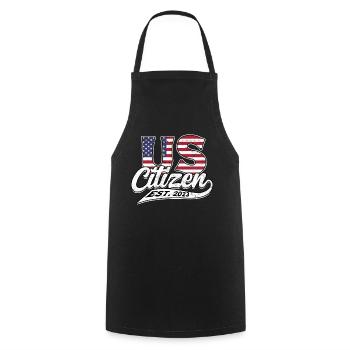 USA America Immigrants US Citizens American FL - Cooking Apron - black - Front - AI Model Male 185 dark (185cm)