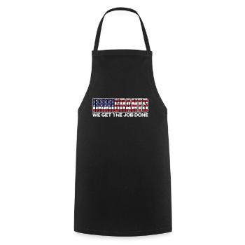 USA America Immigrants US Citizens American FL - Cooking Apron - black - Front - AI Model Male 185 dark (185cm)