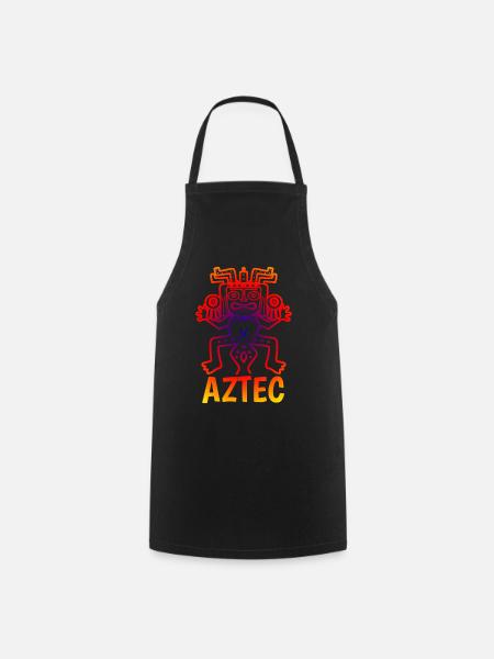 Azteken - Kochschürze - Schwarz