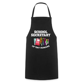 Secrétaire d’école Secrétariat de l’école Bureau du personnel - Tablier de cuisine - noir - Devant - AI Model Male 185 dark (185cm)
