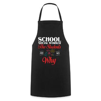 Schulsozialarbeit Schule Sozialarbeit Büro Sozial - Kochschürze - Schwarz - Vorne - AI Model Male 185 dark (185cm)