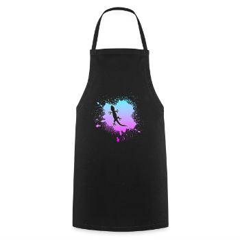 Lizard - Cooking Apron - black - Front - AI Model Male 185 dark (185cm)