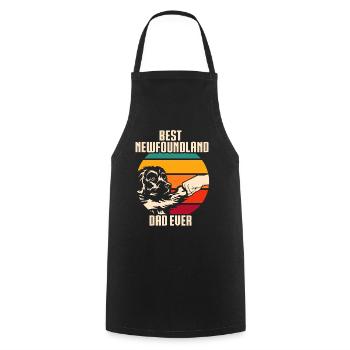 Newfoundland Dog Father Dog Love - Cooking Apron - black - Front - AI Model Male 185 dark (185cm)