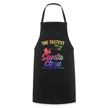 The Fastest Santa Claus Ever - Christmas Drone Pil - Cooking Apron - black - Front - AI Model Male 185 dark (185cm)