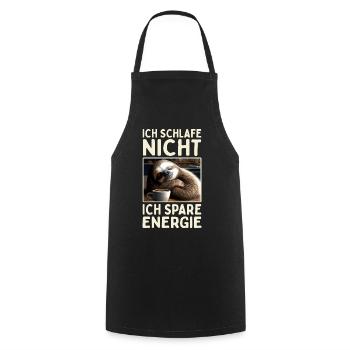 Ich Schlafe Nicht Ich Spare Energie Süßes Faultier - Kochschürze - Schwarz - Vorne - AI Model Male 185 dark (185cm)