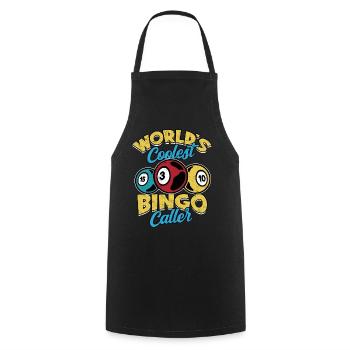 Bingo Jeu Joueur de bingo Grand-mère Loterie de jeu - Tablier de cuisine - noir - Devant - AI Model Male 185 dark (185cm)