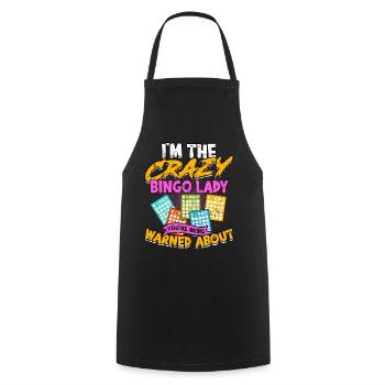 Bingo Jeu Joueur de bingo Grand-mère Loterie de jeu - Tablier de cuisine - noir - Devant - AI Model Male 185 dark (185cm)