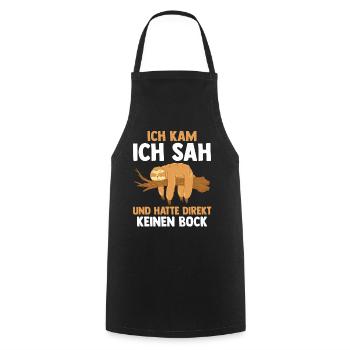 Ich Kam Ich Sah Und Hatte Direkt Keinen Bock Fault - Kochschürze - Schwarz - Vorne - AI Model Male 185 dark (185cm)