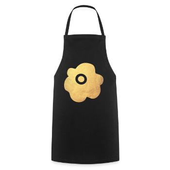 Yoga Flower Blume Gold Symbol Blüte abstrakt Fan - Kochschürze - Schwarz - Vorne - AI Model Male 185 dark (185cm)