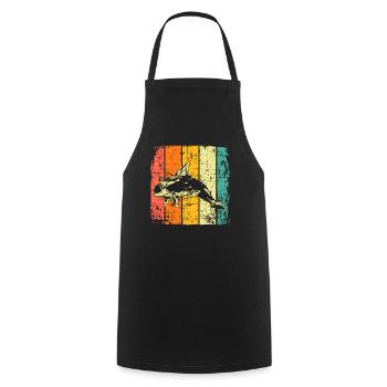 Orca millésimé - Tablier de cuisine - noir - Devant - AI Model Male 185 dark (185cm)
