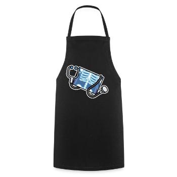 Logo Radiology Manip Radio Radiologist Radiology - Cooking Apron - black - Front - AI Model Male 185 dark (185cm)