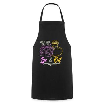 Soapmaking Just Give Me The Handicrafts Soap Maker - Cooking Apron - black - Front - AI Model Male 185 dark (185cm)