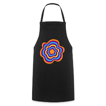 Rings Stripes Flower Yoga Meditation om - Cooking Apron - black - Front - AI Model Male 185 dark (185cm)