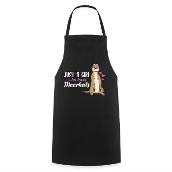 Meerkat Saying Gift Ladies Girl - Cooking Apron - black - Front - AI Model Male 185 dark (185cm)