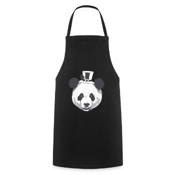 Asien Neujahr Pandabär Bär Glücksbringer China - Kochschürze - Schwarz - Vorne - AI Model Male 185 dark (185cm)