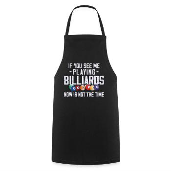 Billiards Pool Player Ball Vintage - Cooking Apron - black - Front - AI Model Male 185 dark (185cm)