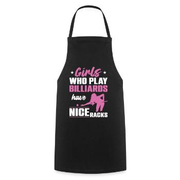 Billiards Pool Player Ball Girl - Cooking Apron - black - Front - AI Model Male 185 dark (185cm)