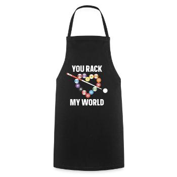 Jeu de mots à billes de joueur de billard - Tablier de cuisine - noir - Devant - AI Model Male 185 dark (185cm)