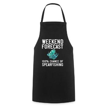 Spearfishing Spear Fishermen Fish Spear Fishermen - Cooking Apron - black - Front - AI Model Male 185 dark (185cm)