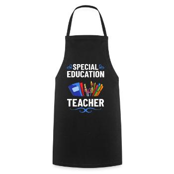 Éducation spécialisée Éducation spécialisée Promotion des besoins spéciaux - Tablier de cuisine - noir - Devant - AI Model Male 185 dark (185cm)