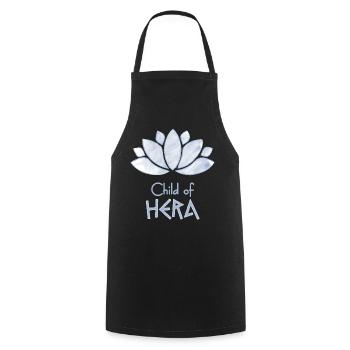Child of Hera – Percy Jackson inspired design - Cooking Apron - black - Front - AI Model Male 185 dark (185cm)