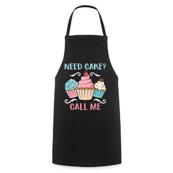 Need a cookie? Call Me – Muffin Humor - Cooking Apron - black - Front - AI Model Male 185 dark (185cm)