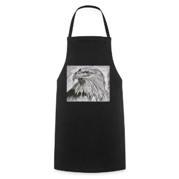 King of the Skies – Eagle Head Illustration - Cooking Apron - black - Front - AI Model Male 185 dark (185cm)