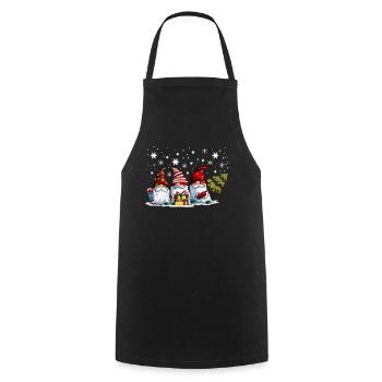 Funny Santa Claus Disguise Christmas Time - Cooking Apron - black - Front - AI Model Male 185 dark (185cm)