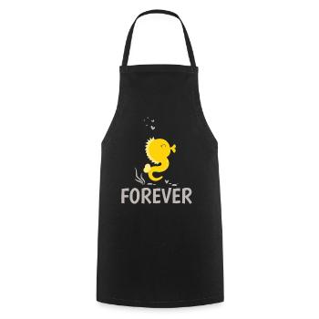 Petite amie, petit ami, homme, partenaire de la Saint-Valentin - Tablier de cuisine - noir - Devant - AI Model Male 185 dark (185cm)