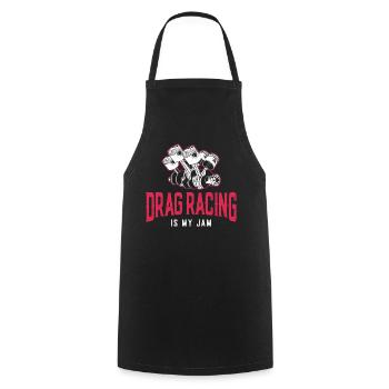 Drag Racing Race Car Girl Drag - Cooking Apron - black - Front - AI Model Male 185 dark (185cm)
