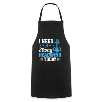 Yacht sail that says funny sailboat - Cooking Apron - black - Front - AI Model Male 185 dark (185cm)