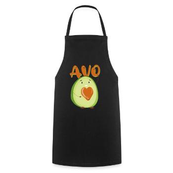 Petite amie, petit ami, homme, partenaire de la Saint-Valentin - Tablier de cuisine - noir - Devant - AI Model Male 185 dark (185cm)