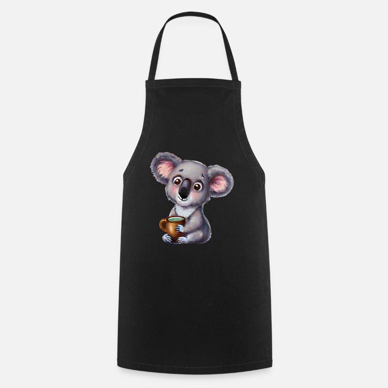 Koala Tee - Kochschürze - Schwarz