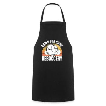 Boccia Petanque Boule Bocciaspieler Lyonnais - Kochschürze - Schwarz - Vorne - AI Model Male 185 dark (185cm)