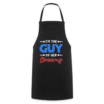Petite amie, petit ami, homme, partenaire de la Saint-Valentin - Tablier de cuisine - noir - Devant - AI Model Male 185 dark (185cm)
