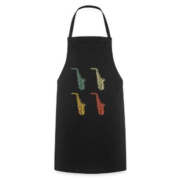 Saxophone Saxophoniste Saxophoniste - Tablier de cuisine - noir - Devant - AI Model Male 185 dark (185cm)