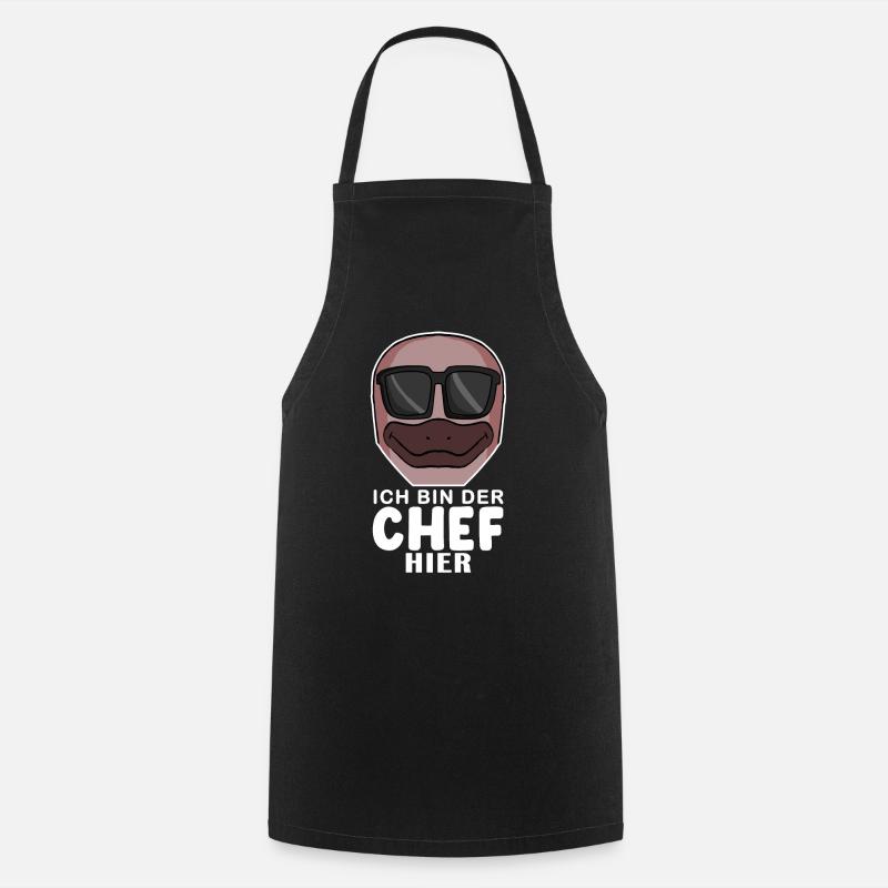 Cool Schnabeltier Chef Spruch - Kochschürze - Schwarz