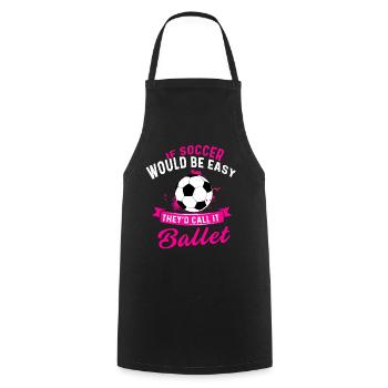 Fußball Tshirt Herren Damen Soccer Football - Kochschürze - Schwarz - Vorne - AI Model Male 185 dark (185cm)