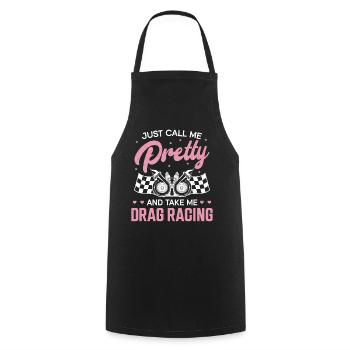 Drag Racing Race Car Girl Just - Tablier de cuisine - noir - Devant - AI Model Male 185 dark (185cm)