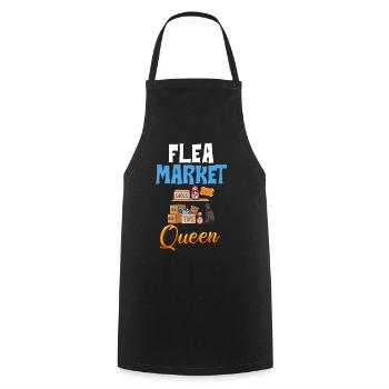 Flea Market Flea Market Funny Articles Market - Cooking Apron - black - Front - AI Model Male 185 dark (185cm)